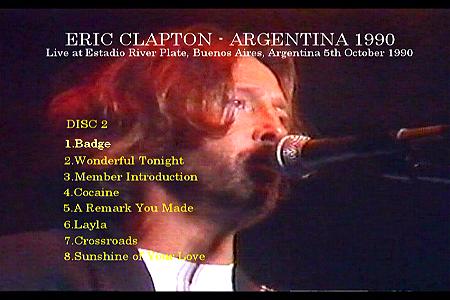 Eric Clapton - Argentina 1990 - Beano DVD